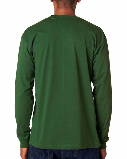 Unisex 100% Cotton Long Sleeve T-Shirt - Forest Green