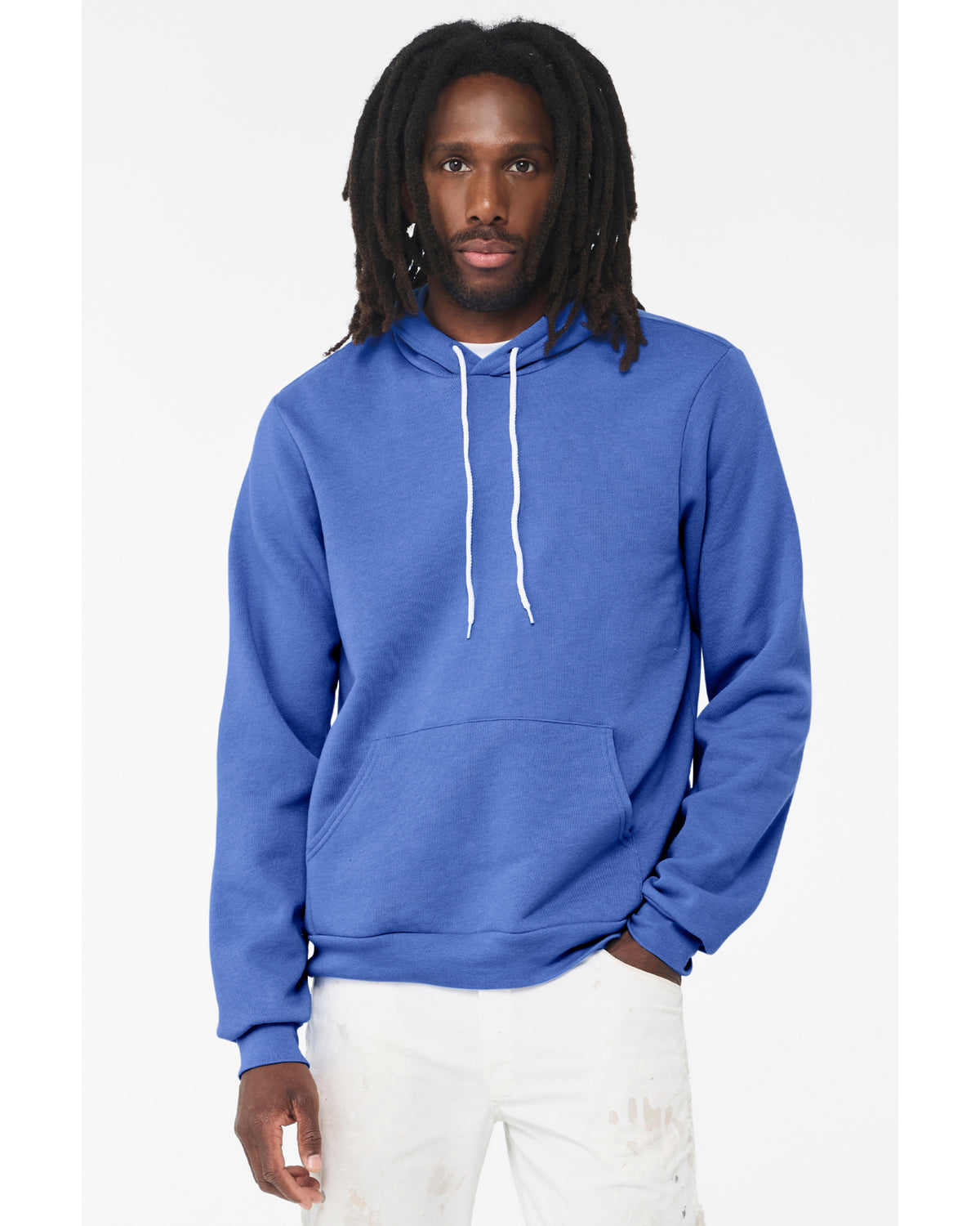 Unisex Sponge Fleece Pullover Hoodie - Heather Columbia Blue