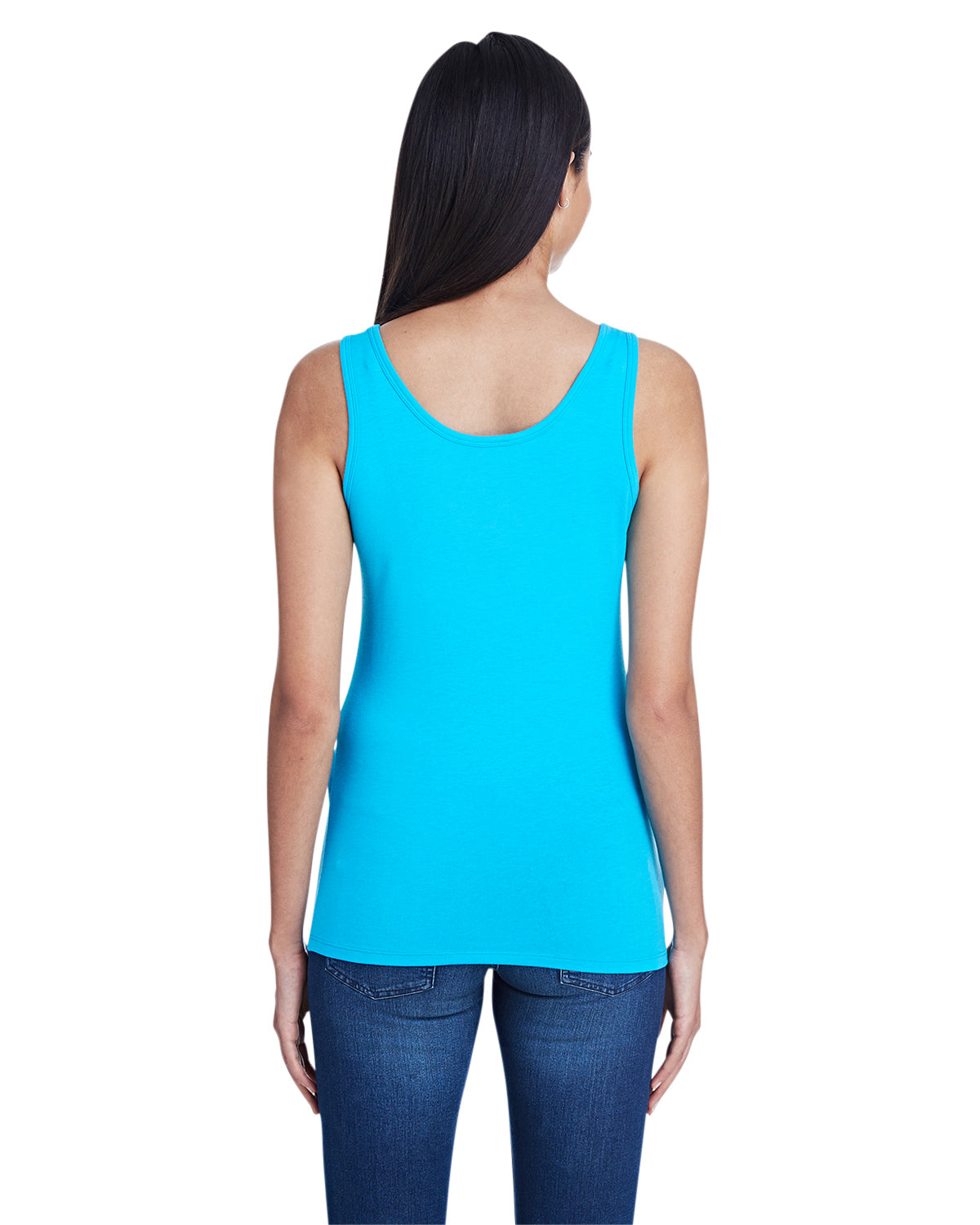 Women's Stretch Tank - Caribbean Blue