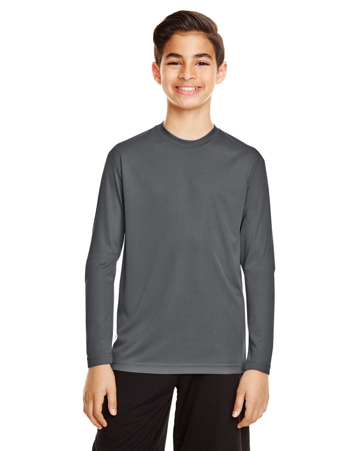 Youth Zone Performance Long-Sleeve T-Shirt - Sport Graphite
