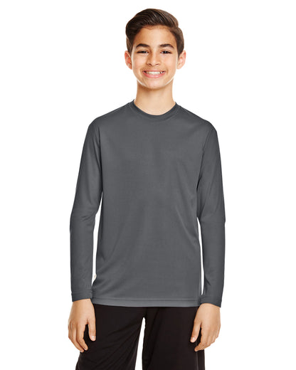 Youth Zone Performance Long-Sleeve T-Shirt - Sport Graphite