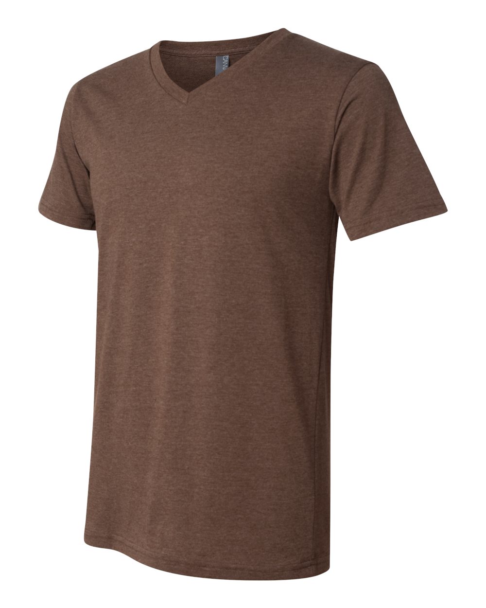 Unisex Jersey Short-Sleeve V-Neck T-Shirt - Heather Brown