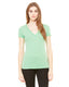 Bella + Canvas 8435 - Women's Triblend Short-Sleeve Deep V-Neck T-Shirt - Green Triblend