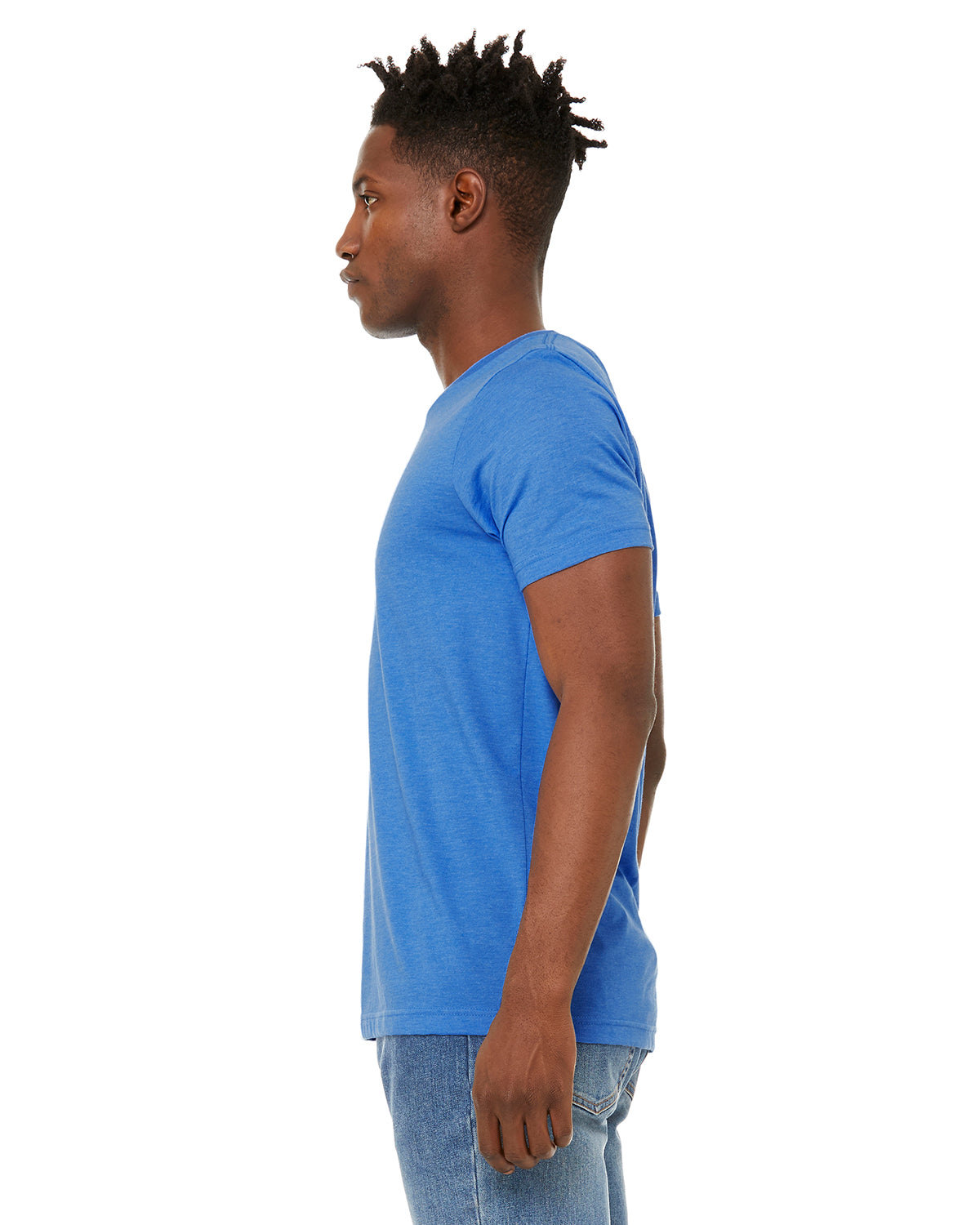 Unisex Sueded T-Shirt - Heather Columbia Blue