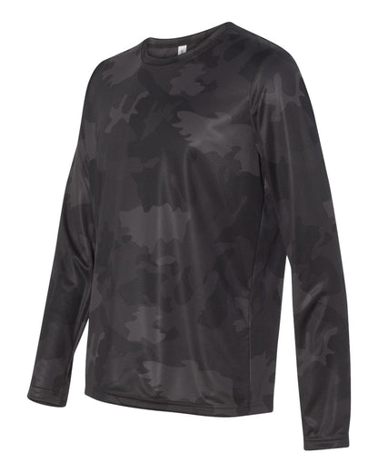 Unisex Performance Long-Sleeve T-Shirt - Black Laser Camo