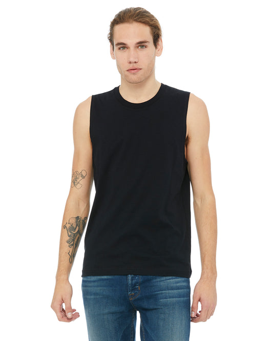 Unisex Jersey Muscle Tank - Black