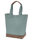 Authentic Pigment AP1921 - Canvas Resort Tote - Cypress / Brown