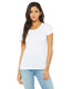 Bella + Canvas B8413 - Women's Triblend Short-Sleeve T-Shirt - Solid White Triblend