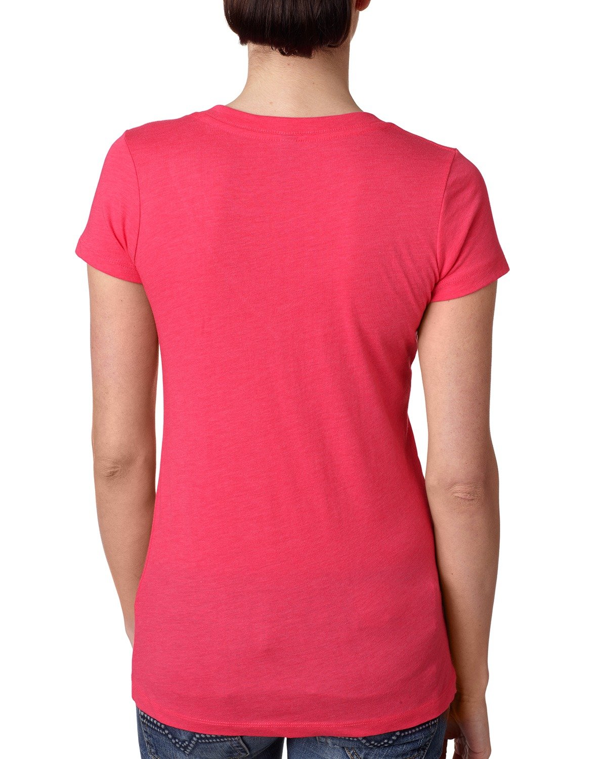 Women's Triblend Deep V - Vintage Shocking Pink