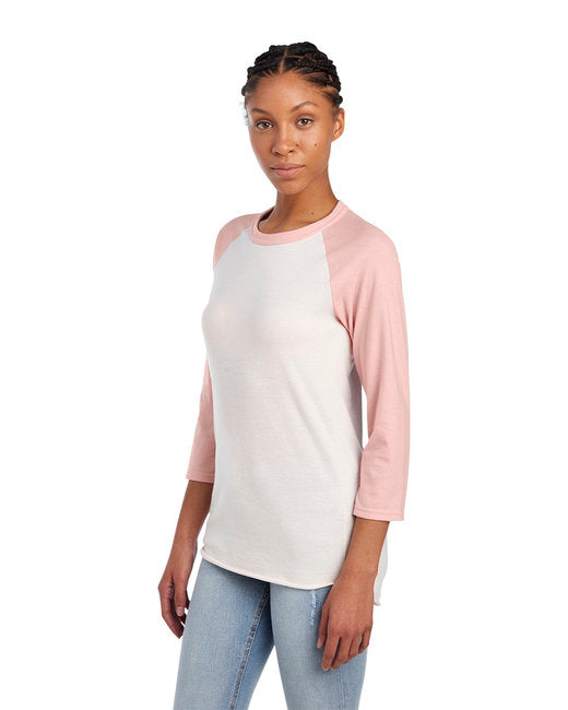 Unisex Premium Blend Raglan Baseball T-Shirt - SW CRM HT/ BL PK