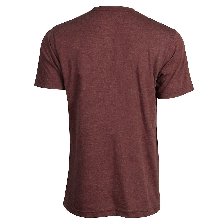 Unisex Poly-Rich Tee - Heather Burgundy