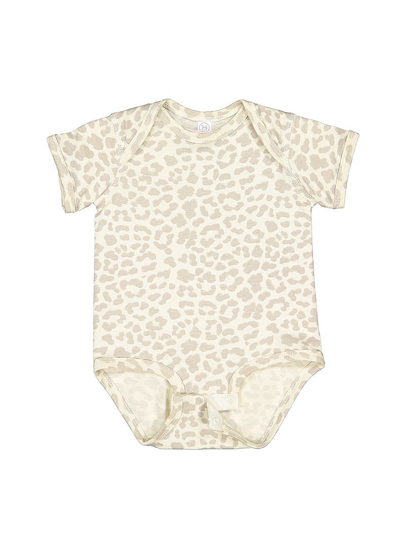 Infant Fine Jersey Bodysuit - Natural Leopard