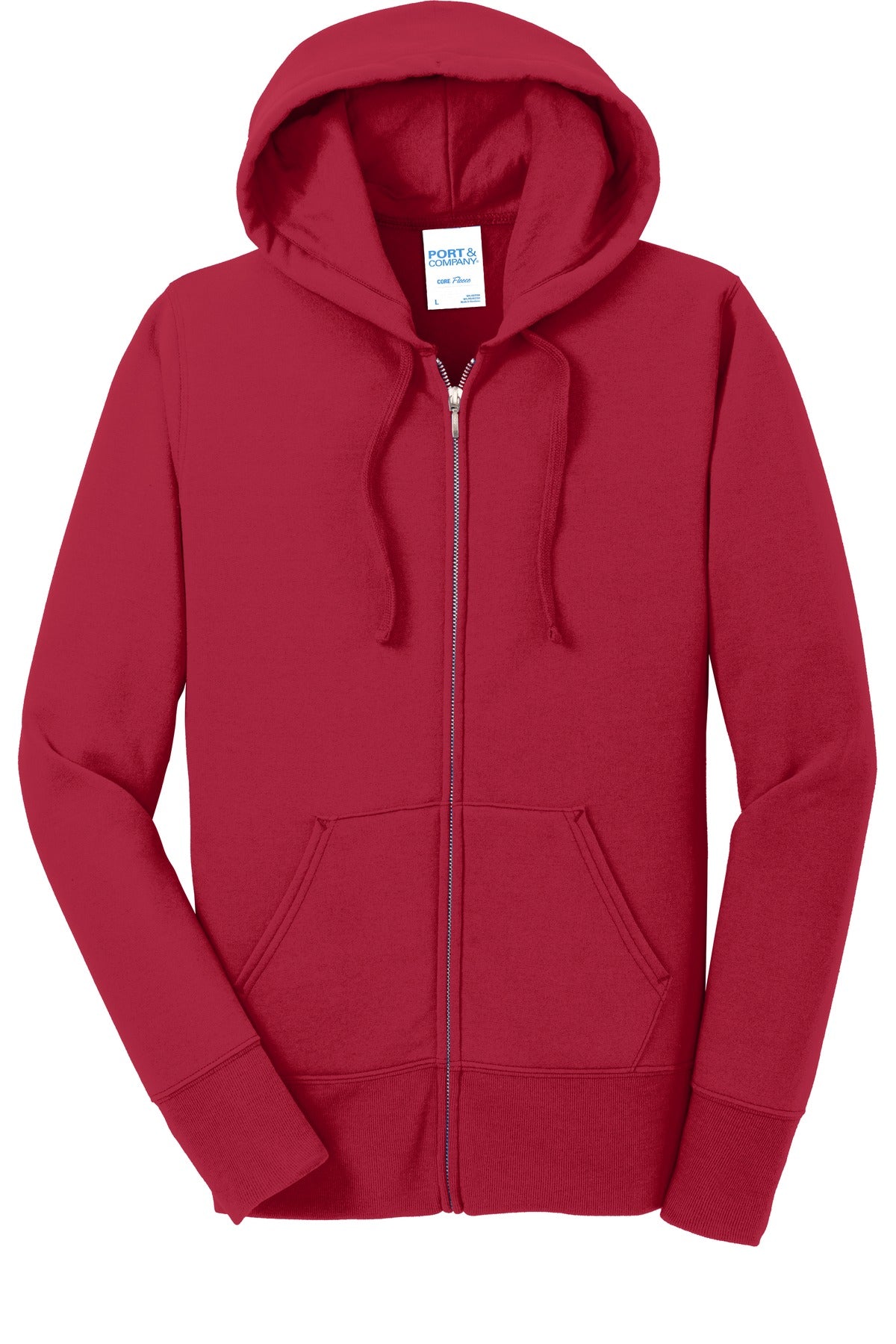 Women's Core Fleece Full-Zip Hoodie - Red
