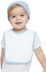 Rabbit Skins RS1004 - Infant Jersey Contrast Trim Velcro™ Bib - White / Light Blue
