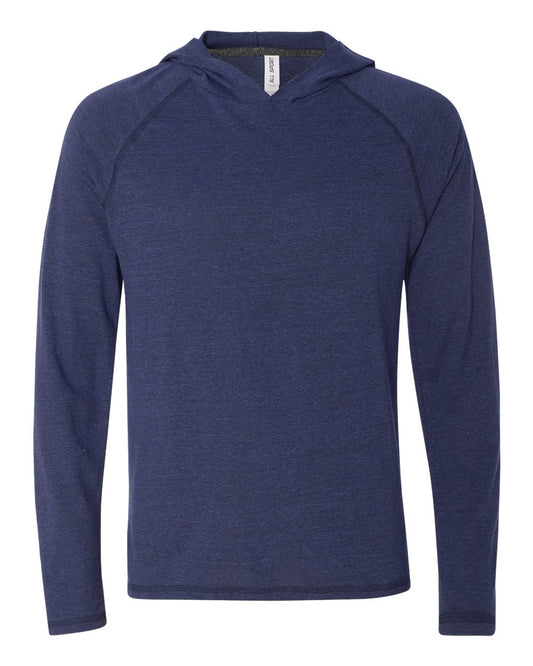 Triblend Jersey Hooded Pullover - Navy Heather Triblend
