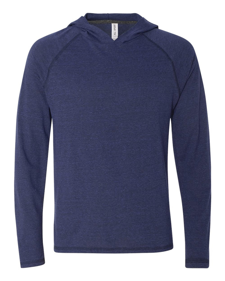 Triblend Jersey Hooded Pullover - Navy Heather Triblend