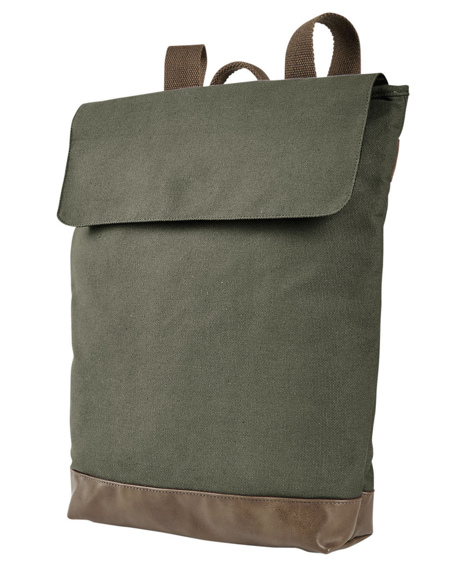 Canvas Rucksack Backpack - Jungle / Brown
