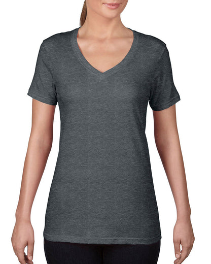 Women's Featherweight V-Neck T-Shirt - Heather Dark Gray