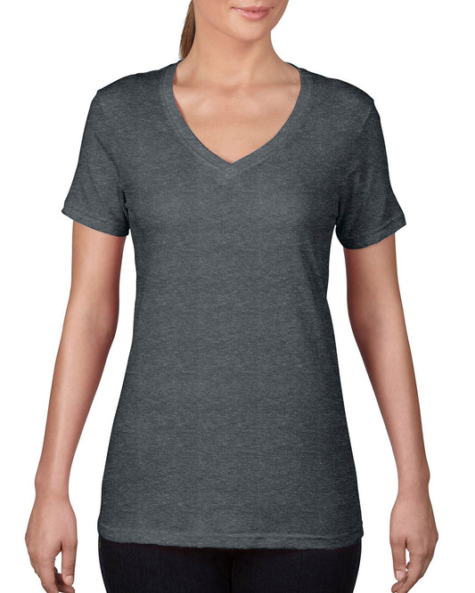 Women's Featherweight V-Neck T-Shirt - Heather Dark Gray