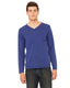 Bella + Canvas 3425 - Unisex Jersey Long-Sleeve V-Neck T-Shirt - Navy Triblend