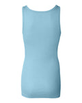 Women's Sheer Mini Rib Tank - Light Aqua