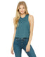 Bella + Canvas 6682 - Women's Racerback Cropped Tank - Heather Deep Teal