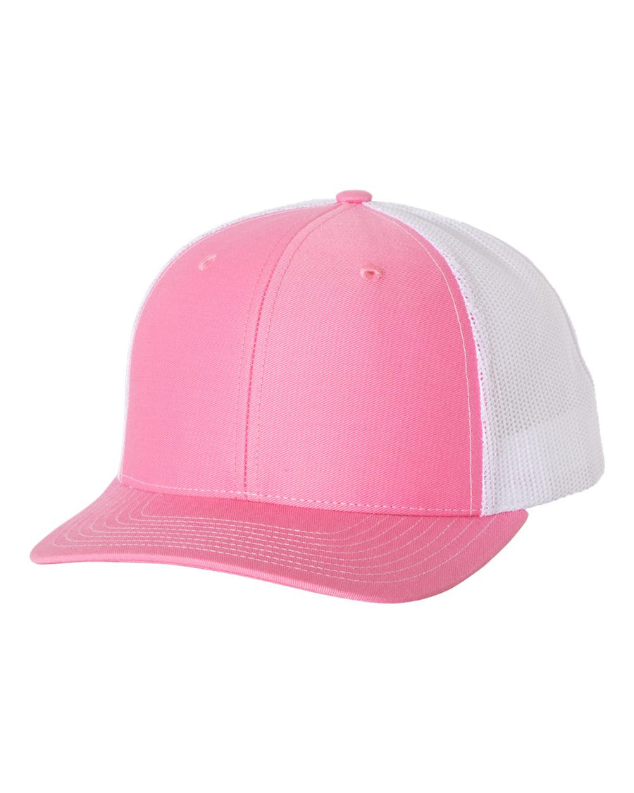 Snapback Trucker Cap - Hot Pink / White