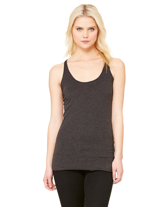 Women's Triblend Racerback Tank - Charcoal Black Triblend