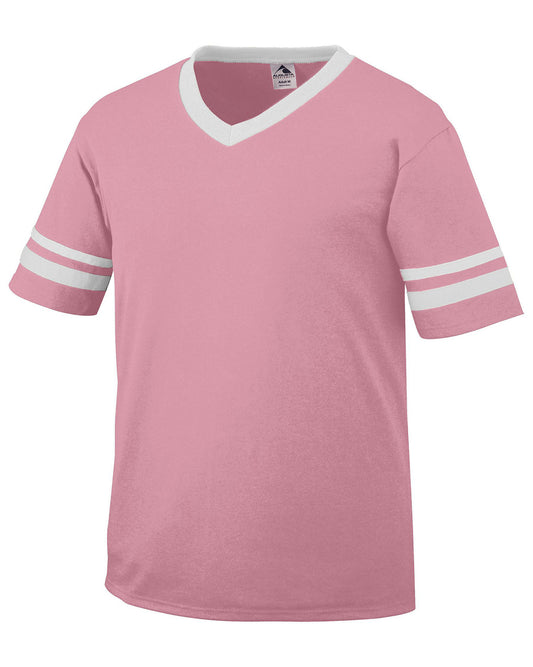 Unisex Sleeve Stripe Jersey - Pink / White