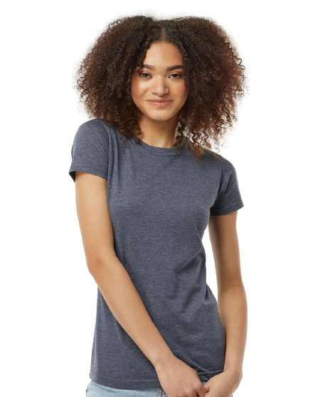 Women's Poly-Rich Slim Fit Tee - Heather Navy
