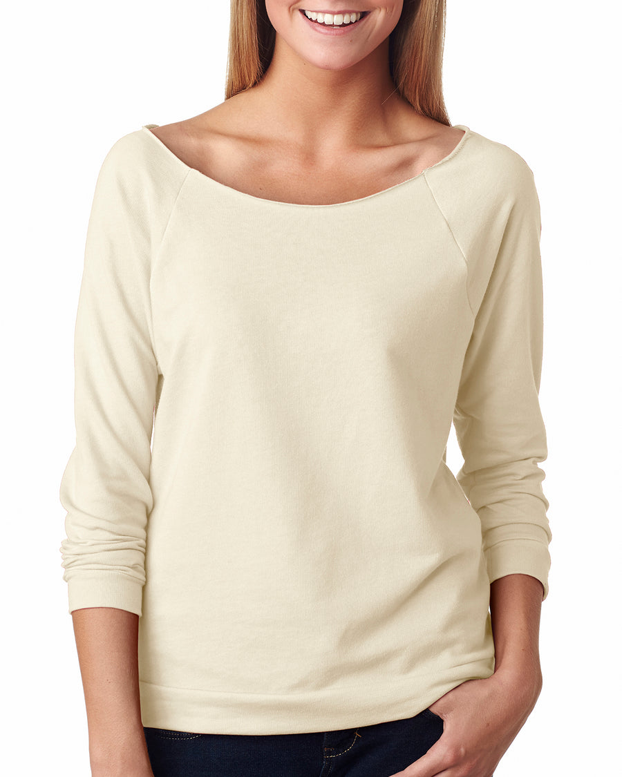 Women's French Terry 3/4-Sleeve Raglan - Ivory