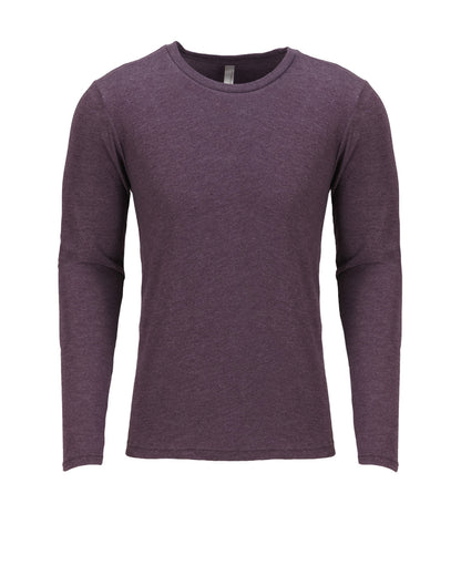 Men's Triblend Long-Sleeve Crew - Vintage Purple