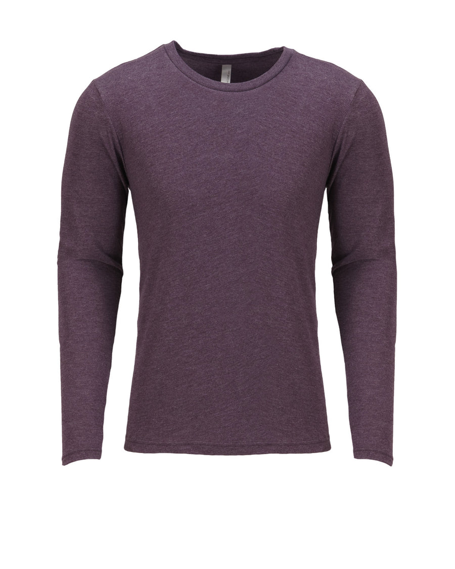 Men's Triblend Long-Sleeve Crew - Vintage Purple