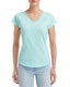 Anvil 6750VL - Women's Triblend V-Neck T-Shirt - Teal Ice
