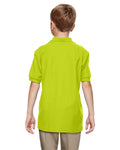 Youth Double Piqué Polo - Safety Green