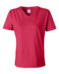 Women's Premium Jersey V-Neck T-Shirt - Red