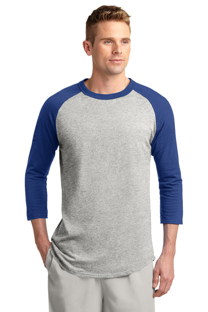 Unisex Colorblock Raglan Jersey - Heather / Gray / Royal