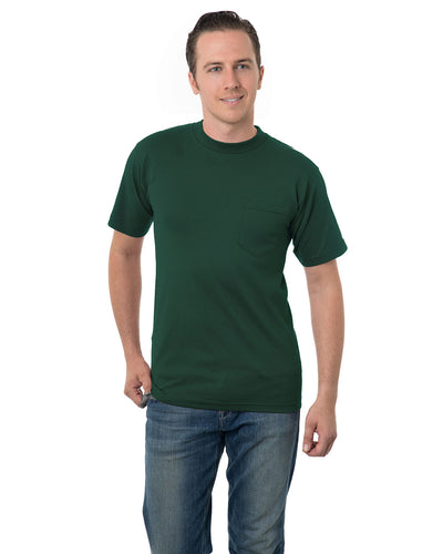 Unisex Cotton Pocket T-Shirt - Forest Green