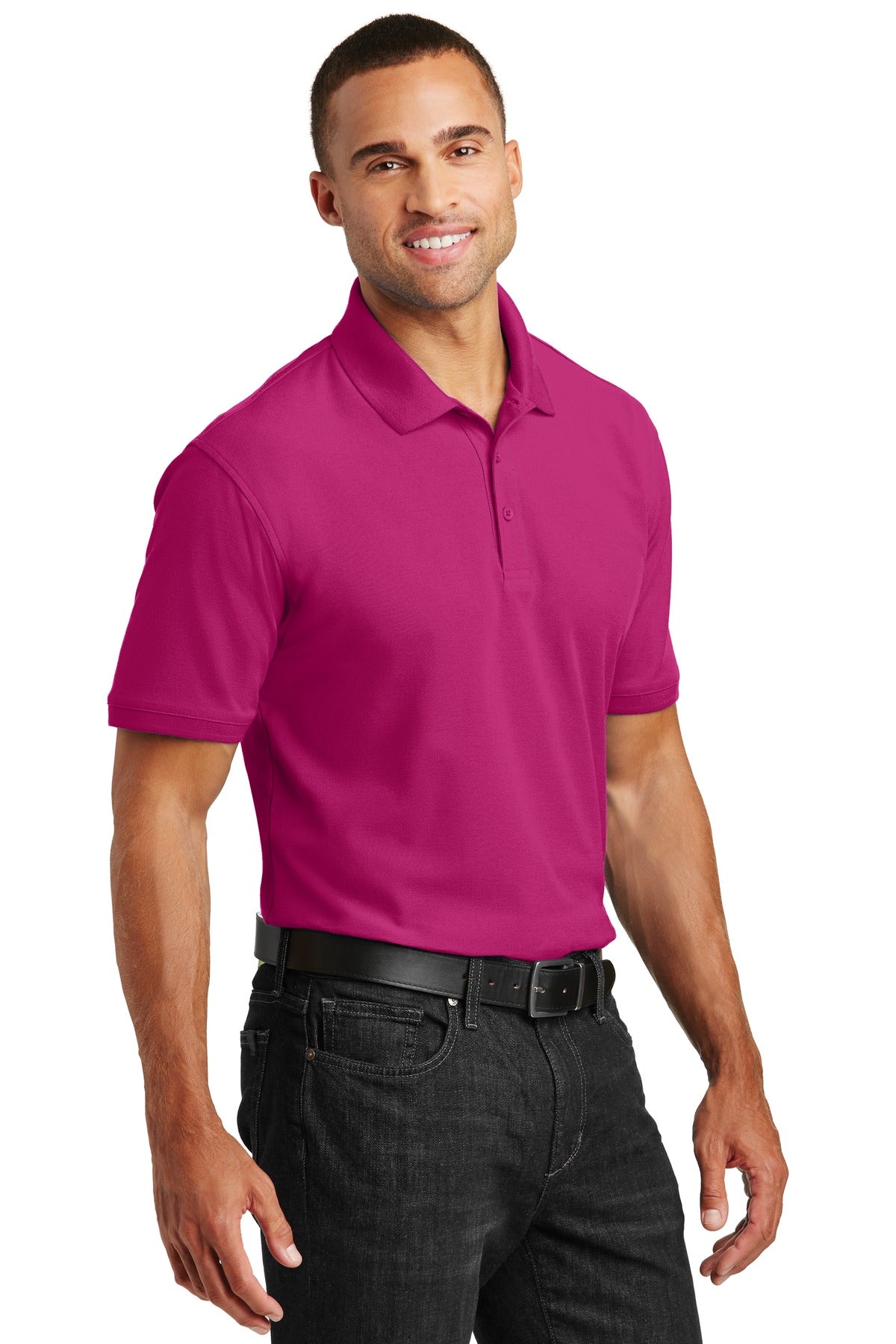 Unisex Core Classic Pique Polo - Pink Azalea