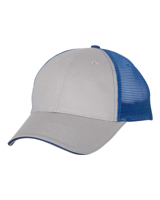 Sandwich Trucker Cap - Gray / Royal
