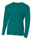 A4 NB3165 - Youth Long Sleeve Cooling Performance Crew Shirt - Teal