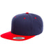 Yupoong 6089 - Unisex 6-Panel Structured Flat Visor Classic Snapback - Navy / Red