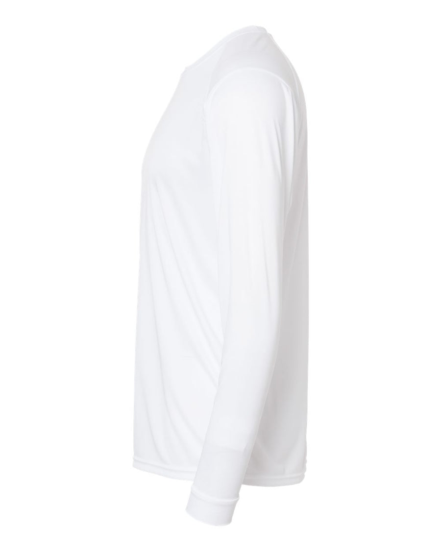 Unisex Long Sleeve Performance Tee - White