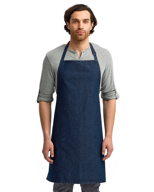 Unisex Recycled Bib Apron - Indigo Denim