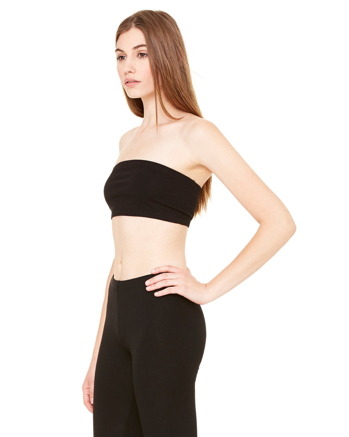 Women's Cotton Spandex Bandeau - Black