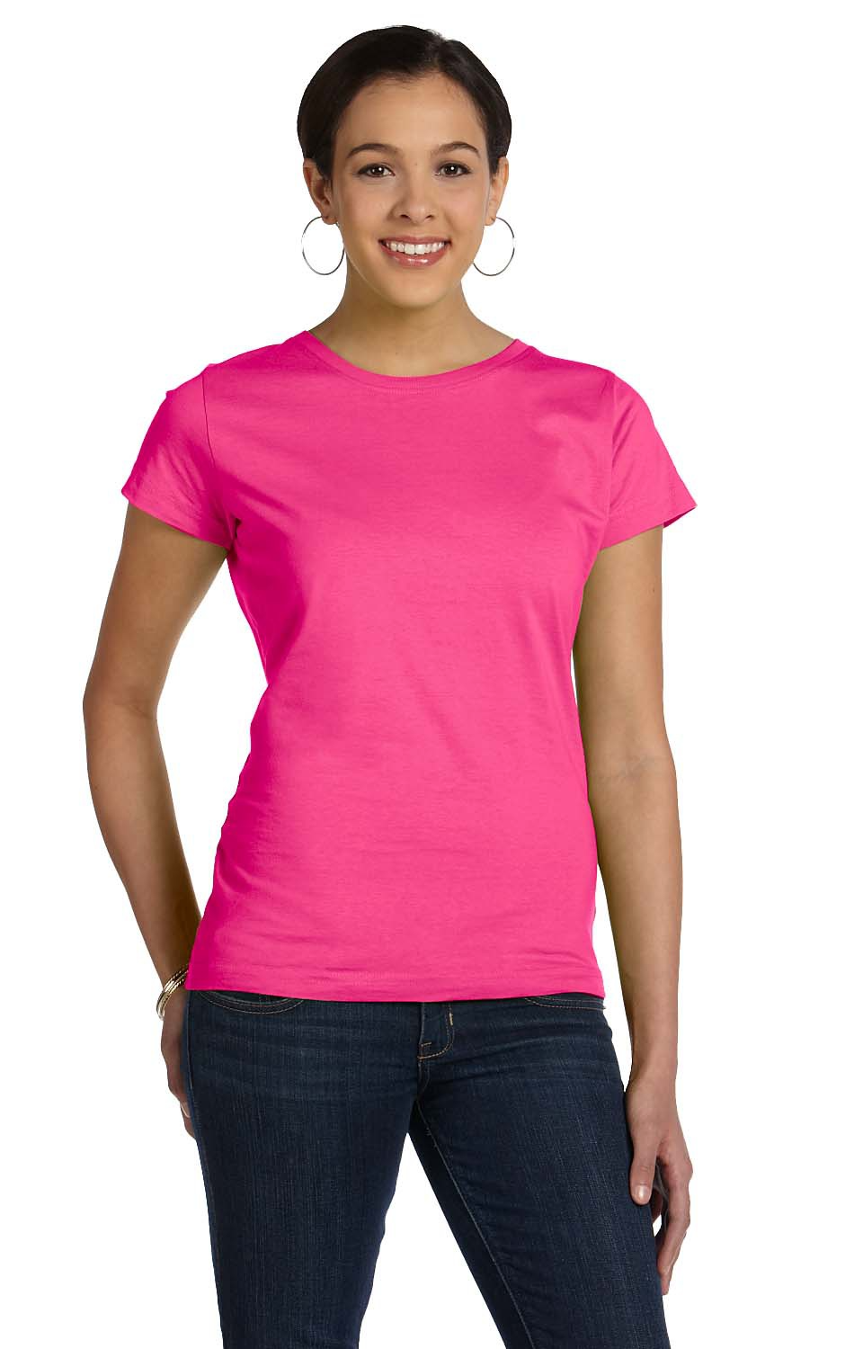 Women's Fine Jersey T-Shirt - Hot Pink