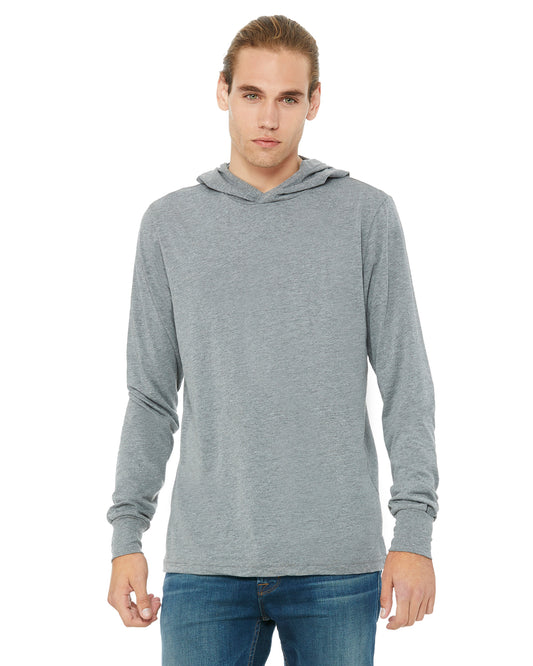Unisex Jersey Long-Sleeve Hoodie - Gray Triblend