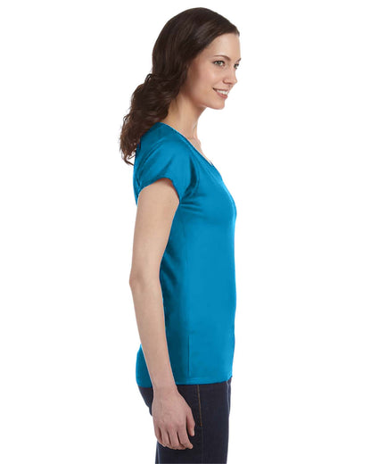 Women's SoftStyle® Fitted V-Neck T-Shirt - Sapphire