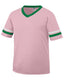 Augusta Sportswear 360 - Unisex Sleeve Stripe Jersey - Light Pink / Kelly / White
