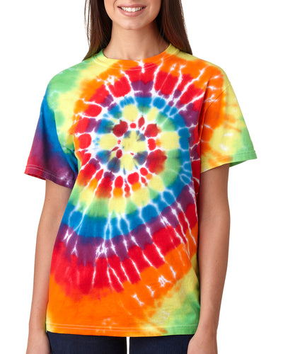 Unisex Multi-Color Spiral Short Sleeve T-Shirt - Michelangelo